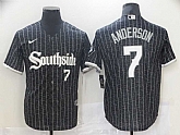 White Sox 7 Tim Anderson Black 2021 City Connect Cool Base Jersey,baseball caps,new era cap wholesale,wholesale hats